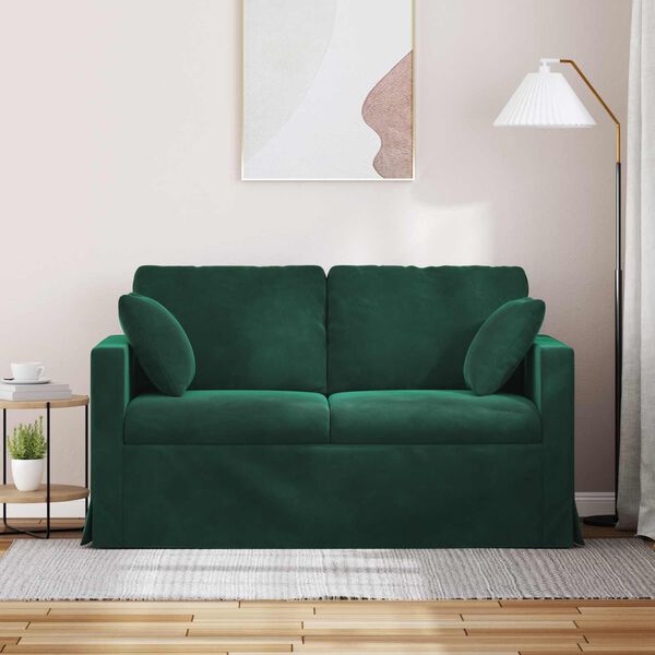 vidaXL Sofa M&oslash;rkegr&oslash;n