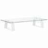 vidaXL sk&aelig;rmstander 40x20x8 cm h&aelig;rdet glas og metal hvid