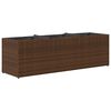 vidaXL plantekasser 2 stk. med 3 potter 105x30x32 cm polyrattan brun