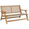 vidaXL Havem&oslash;bler Beige 122 x 78 x 73 cm Massivt Akacietr&aelig;