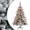 vidaXL Kunstigt juletr&aelig; med julekugle 150 cm 150 LED'er Varm hvid