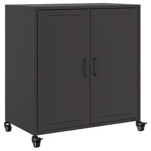 vidaXL skab 68x39x72 cm st&aring;l sort