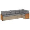 vidaXL sofas&aelig;t til haven 6 dele med hynder polyrattan beige