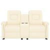 vidaXL 2-personers massagestol med kopholder cremefarvet
