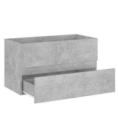 vidaXL vaskeskab 80x38,5x45 cm spånplade betongrå