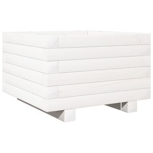vidaXL plantekasse 40x40x26,5 cm massivt fyrretr&aelig; hvid