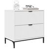 vidaXL Sengebord med skuffe Hvid 63.5 x 36 x 61 cm Konstrueret tr&aelig;