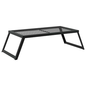 vidaXL Foldbart Camping Grill 58 x 31 x 2 cm Legeret St&aring;l Sort