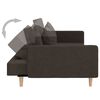 vidaXL 2-personers sovesofa med 2 puder stof m&oslash;rkebrun