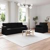 vidaXL Sofa 2 pcs Sort 144 x 80 x 85 cm Stof