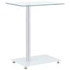 vidaXL U-formet sidebord 45x30x58 cm h&aelig;rdet glas transparent