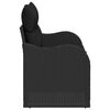 vidaXL Havemøbelsofa Sort 121 x 62 x 69cm polyrattan
