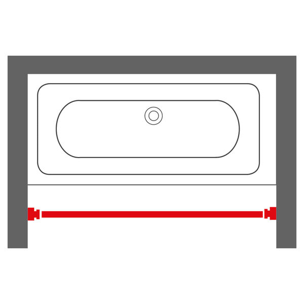 Sealskin teleskopisk badeforhængsstang 255 cm hvid