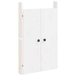 vidaXL l&aring;ge til udend&oslash;rs k&oslash;kkenskab MEPPEL 50x9x82 cm massivt fyrretr&aelig; hvid