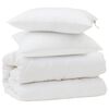 vidaXL Dynebetr&aelig;k S&aelig;t med pude 3 stk. Hvid Microfiber
