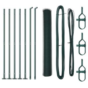 vidaXL Hegnsp&aelig;l Gr&oslash;n 10 x 0,8 m (25 mm net) St&aring;l og PVC