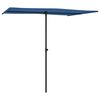 vidaXL haveparasol med aluminiumstang 2x1,5 m azurblå