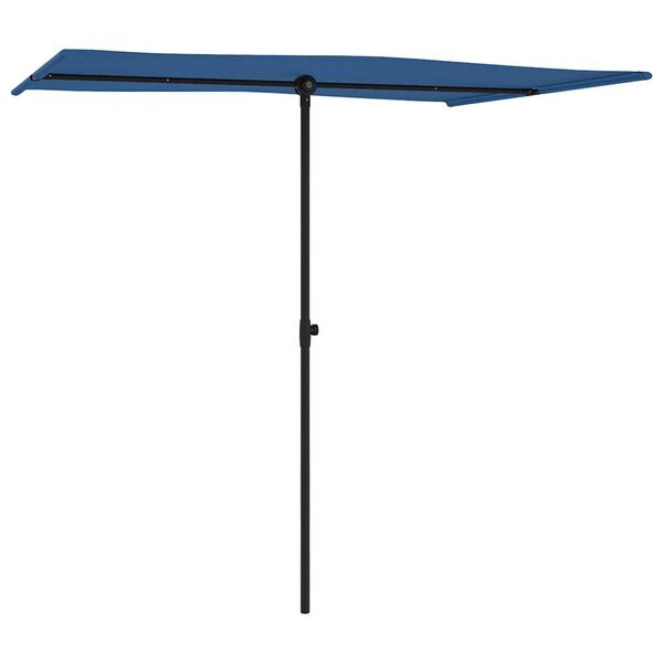 vidaXL haveparasol med aluminiumstang 2x1,5 m azurblå
