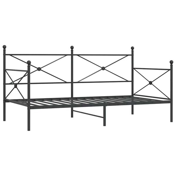 vidaXL daybed uden madras 100x200 cm st&aring;l sort