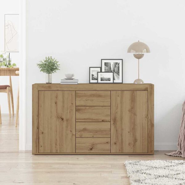 vidaXL Sideboard Artisan Egetr&aelig; 120 x 36 x 69 cm Konstrueret tr&aelig;