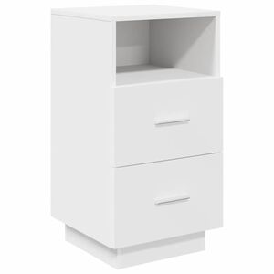 vidaXL sengebord med 2 skuffer 36x36x68 cm hvid
