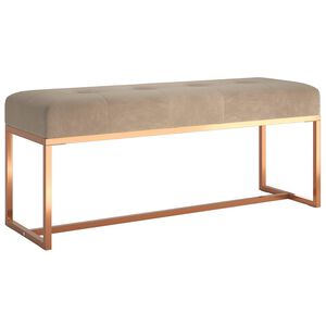 vidaXL b&aelig;nk 110x36x45 cm velour beige