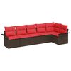 vidaXL Havesofa S&aelig;t 6 stk. Brun polyrattan