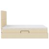 vidaXL Seng med opbevaring og madras Creme 140 x 190 cm Polyester