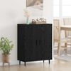vidaXL Sideboard Sort eg 69,5 x 34 x 90 cm Konstrueret tr&aelig;