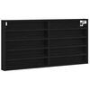vidaXL Display Skab V&aelig;gmonteret Sort eg 100 x 8,5 x 50 cm