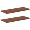 vidaXL Vindueskarme 2 stk. M&oslash;rk Brun 120 x 40 x 2 cm Massivt Eg Tr&aelig;