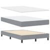 vidaXL Box spring seng med madras Lysegr&aring; 120 x 200 cm Stof