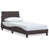 vidaXL sengeramme uden madras Hanko M&oslash;rkebrun 90x190 cm Stof