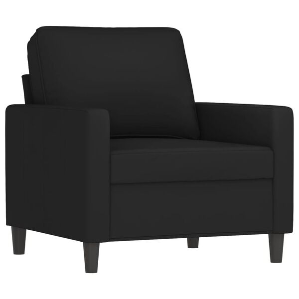 vidaXL sofastol med fodskammel 60 cm velour sort