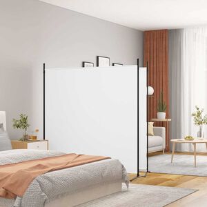 vidaXL 2-panels rumdeler 348x180 cm stof hvid