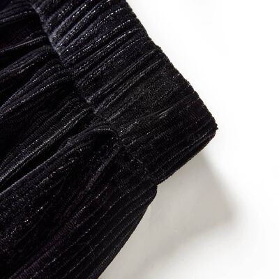 Nederdel til børn str. 92 plisseret med lurex sort
