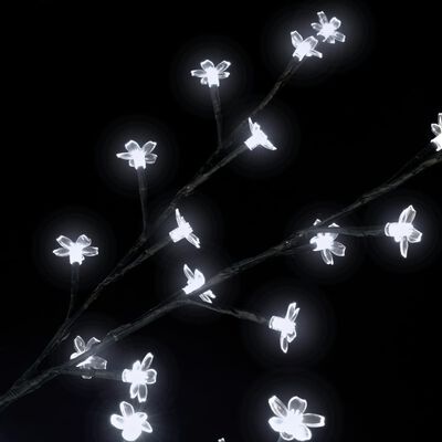 vidaXL juletræ LED hvidt lys kirsebærblomst 180 cm