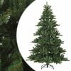 vidaXL Kunstigt Hinged Juletr&aelig; med stativ Gr&oslash;n 240 cm PVC, st&aring;l