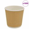 vidaXL kaffekopper af papir 1000 stk. 4oz 100ml brun