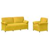vidaXL Sofa S&aelig;t 2 stk. Gul Fl&oslash;jl