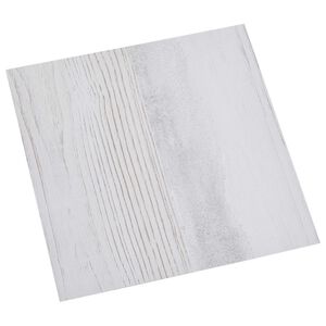 vidaXL Gulvplanker Hvid og lysegr&aring; 5,11 m&sup2; 55 stk. PVC