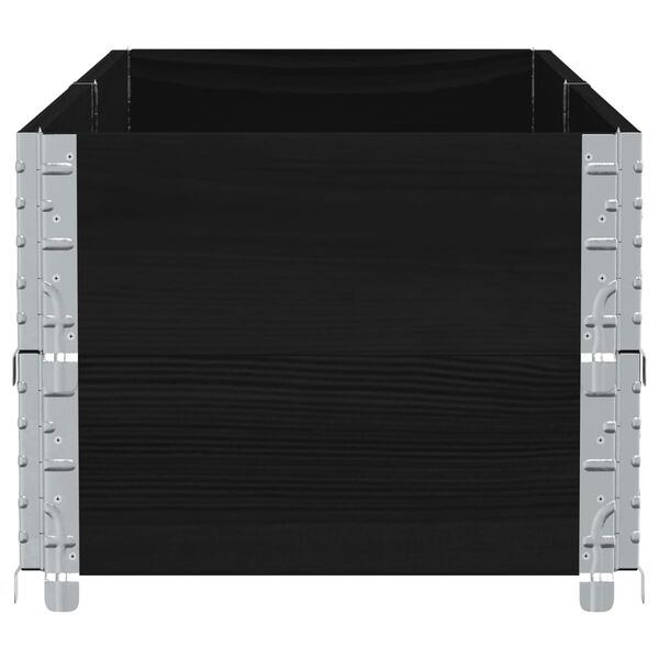vidaXL plantekasse 150x50 cm massivt fyrretr&aelig; sort