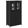 vidaXL Highboard Sort eg 62 x 32 x 106,5 cm Konstrueret tr&aelig;