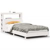 vidaXL sengeramme uden madras 90x200 cm massivt fyrretr&aelig; hvid