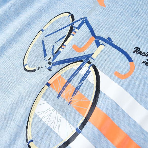 T-shirt til børn str. 104 blåmeleret