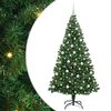 vidaXL Kunstigt juletr&aelig; med stativ Gr&oslash;n 210 cm PVC og St&aring;l og Plastik
