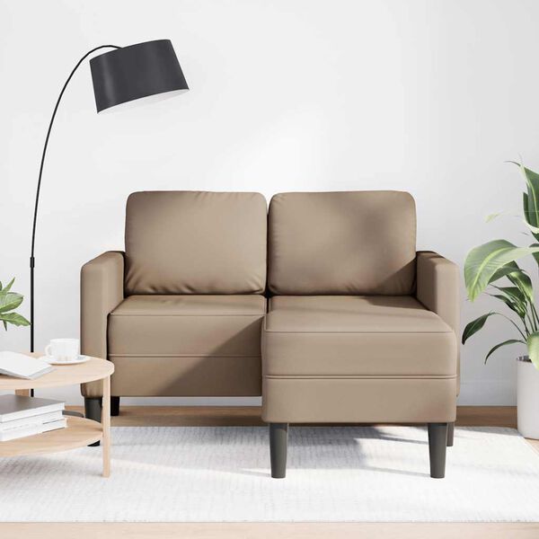 vidaXL 2-personers sofa med chaiselong L-formet 125 cm kunstl&aelig;der
