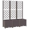 vidaXL haveplantekasse med espalier brun 120x40x136 cm PP
