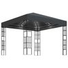vidaXL pavillon med LED-lysk&aelig;der 3x3 m antracitgr&aring;