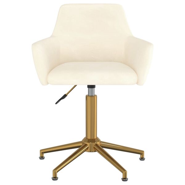 vidaXL drejelig spisebordsstol fl&oslash;jl cremefarvet